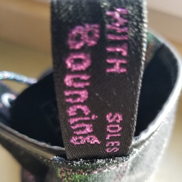 Rare Doctor Martens Purple Glitter Combat Boots sz 9 - Picture 8 of 12